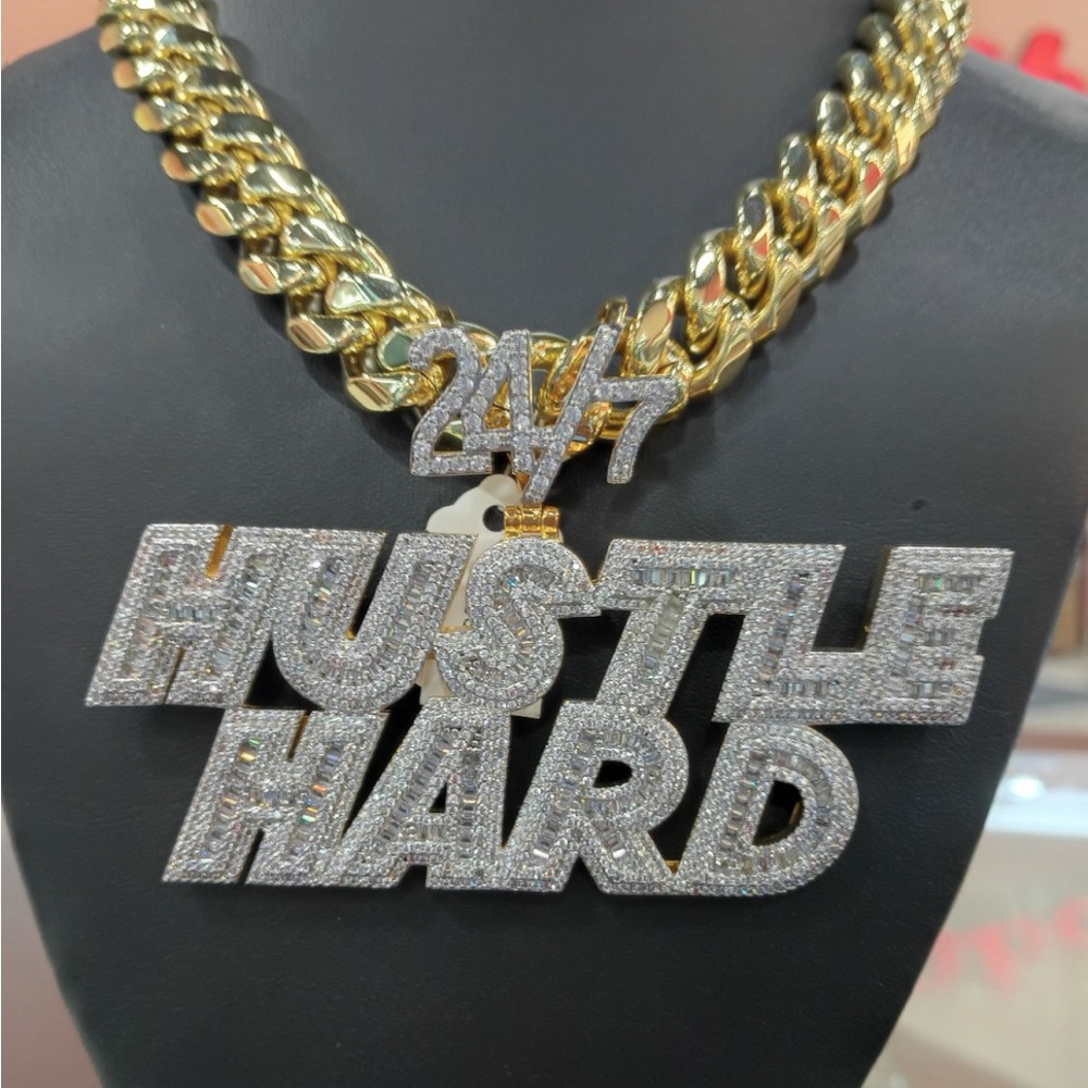 Gold and Silver Hustle Hard Necklace